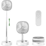 Shine Store Portatif Yer Vantilatörü - Katlanır Dik Vantilatör Katlanabilir Masa Vantilatörü, Ev Mutfak Açık Kamp Için Uzaktan Kumandalı 4 Hızlı Sessiz Zamanlayıcı Vantilatör (Yurt Dışından) - Gri