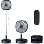 Shine Store Portatif Yer Vantilatörü - Katlanır Dik Vantilatör Katlanabilir Masa Vantilatörü, Ev Mutfak Açık Kamp Için Uzaktan Kumandalı 4 Hızlı Sessiz Zamanlayıcı Vantilatör (Yurt Dışından) - Koyu Mavi