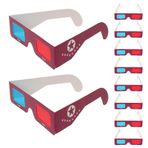 SHINEOFI 10 Adet 3D Film Gözlüğü: Klasik Kırmızı Camgöbeği Lensli Gözlükler - Filmler, TV Şovları, 3D Fotoğraf İzleme ve Bilim Deneyleri için Kağıt Karton Gözlükler