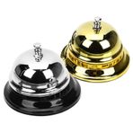 SHINEOFI 2 Adet Ring Game Props akşam yemeği altın çanlar masa zili Çan arıyor Mutfak Servis Zili yüksek zili masa için servis zili masa çanları otel zili Metal