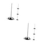 SHINEOFI 2 Takım Menü Yerleştirici Çekmece Düzenleyici Çalışma Masası Aksesuarı Fatura Çatalı Senet Sahibini Et Bilet Çatalı Makbuz Çatalı Paslanmaz Çelik Silver 4 Adet * 2