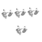 SHINEOFI 4 Set Vintage Croşet Tansiyon Yüzüğü Açık Tavuskuşu İplik Sarıcı İplik Ile Örgü Aksesuarları Için Mükemmel 2 Adet*4