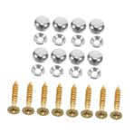 SHINEOFI 8pcs Metal Vidalı Kapak Kapağı Dekoratif Kapaklar Kapak Tırnakları Ayna Vidaları Banyo Aynası Panelleri Mutfak Tavan Sanatları Zanaat Işareti