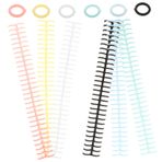 SHINEOFI Gevşek Yapraklı Klasör - 6 Adet Not Defteri Bağlama Bobinleri Taşınabilir Kitap Öğrenciler İçin A4 Spiral Defter Klasörü
