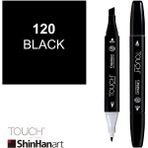 Shinhan Art Art Touch Twin Marker 120 Black İki Uçlu Kalem ile Sanatsal Çizim İçin