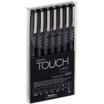 Shinhan Art Shinhan : Touch Liner Teknik Çizim Kalem Seti : Siyah : 5' Li