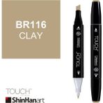 Shinhan Art Touch Twin BR116 Clay Çift Uçlu Markör Kalem