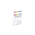Shinhan Art Touch Twin Brush Ana Renkler Çift Taraflı 6'lı Markör Kalem Seti