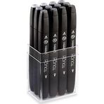 ShinHan Art Touch Twin Marker 12 Renk Set SOĞUK GRİLER