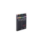 Shinhan Art Touch Twin Pastel Renkleri Çift Uçlu 6'lı Markör Kalem Seti