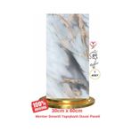 Shiny Mix Color Mermer Desenli 60x30cm Yapışkanlı Mutfak Banyo Kaplama Duvar Paneli Kağıdı Tx-092 Çok Renkli