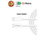 Shinytech 1.5m USB-C Şarj Kablosu – iPhone 15/16/17 ve Android Uyumlu Hızlı Type-C Kablo