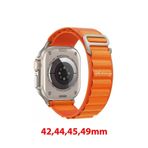 ShinyTECH Apple Watch Alpine Kordon Turuncu Se/3/4/5/6/7/8/9 42,44,45,49mm W10 46,49mm