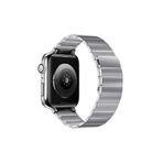 ShinyTECH Apple Watch Baklalı Çelik Manyetik Kordon Se/3/4/5/6/7/8/9 38,40,41mm W10 42mm Gümüş