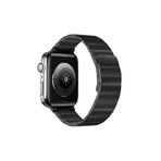 ShinyTECH Apple Watch Baklalı Çelik Manyetik Se/3/4/5/6/7/8/9 42,44,45,49mm W10 46,49mm Kordon Siyah