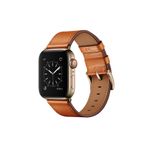 ShinyTECH Apple Watch Hakiki Gerçek Deri Kordon Se/3/4/5/6/7/8/9 42,44,45,49mm W10 46,49mm Taba