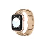 ShinyTECH Apple Watch Klasik Jubile Çelik Kordon Paslanmaz Se/3/4/5/6/7/8/9 38,40,41mm W10 42mm Rose Gold