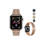 ShinyTECH Apple Watch Modern Jubile Çelik Kordon Se/3/4/5/6/7/8/9 42,44,45,49mm W10 46,49mm Rose Gold