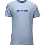 Shinzone Erkek Bisiklet Yaka Standart Fit Shinzone Göğüs Baskılı Mavi T-Shirt - 2XL