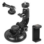 ShipeeKin Sağlam 9 cm Vantuzlu Tutucu, Araç Kamerası, Dash Cam GPS Tutucu, Tüm Gopro Heros, SJCAM Serisi, Geekpro, Garmin VIRB Xe, Xiaomi Yi 4k ve Vlog Kayıtları için Cep Telefonu Tutacağı