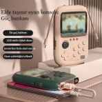 Shipment Taşınabilir 3.2 Inç Mini Oyun Konsolu ve Çift Şarj USB Power Güç Bank Retro Çocuk Oyunları 10000 - Pembe