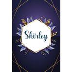 Shirley: Taccuino personalizzato con il nome Shirley | Regalo di compleanno per moglie, mamma, sorella, figlia ... | Foglie blu | 110 pagine a righe, Piccolo formato 6x9 pollici (15,24 x 22,86 cm)