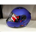 Shiro Kask Shıro SH-508 Mat Mavi Çene Açılır - XL