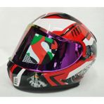 Shiro Kask Shiro Shadow Road Rider Black Red Güneş Vizörlü - Iridyum Vizör Hediye - XL