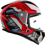 Shiro SH-605 Sv Shadow Road Rider Full Face Motosiklet Kaskı Iridium Vizörlü - Siyah - Kırmızı
