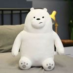 Shiva Gift&More Kafadar Ayılar Kutup Ayısı We Bare Bears Peluş Oyuncak Uyku ve Oyun Arkadaşı 50 cm - Beyaz