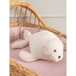 Shiva Gift&More Nakış Detaylı Büyük Dolgulu Peluş Sevimli Fok Kırlent 50X20 cm Uyku ve Oyun Arkadaşı