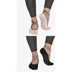 Shocks Simli Pilates Çorap - Siyah - Pembe - 36 - 40