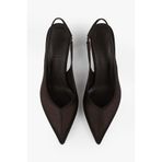 Shoeberry Kadın Avoria Kahve Saten Stiletto