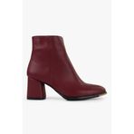 Shoeberry Kadın Haylee Bordo Cilt Topuklu Bot
