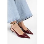 Shoeberry Kadın Kate Bordo Cilt Stiletto