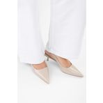 Shoeberry Kadın Kate Ekru Cilt Stiletto