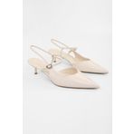 Shoeberry Kadın Lea Ekru Parlak Stiletto
