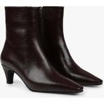 Shoeberry Kadın Lulu Bordo Cilt Kısa Topuklu Bot