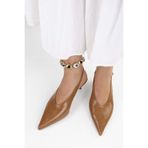 Shoeberry Kadın Luna Karamel Cilt Stiletto