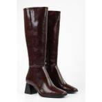 Shoeberry Kadın Stall Bordo Küt Burunlu Çizme
