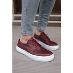 Shoecide CH005 CBT Pitti Bordo Renk Kalın Taban Erkek Günlük Ayakkabı