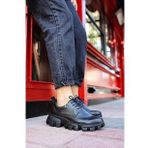 Shoecide CH093 FBT Castle Siyah Renk Siyah Taban Erkek Günlük Ayakkabı