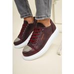 Shoecide CH175 CBT Mirror Bordo Renk Aynalı Erkek Günlük Ayakkabı