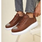 Shoecide CH175 CBT Mirror Taba Renk Aynalı Erkek Günlük Ayakkabı