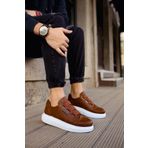 Shoecide CH253 CBT Mirror Non Taba - Beyaz Renk Kalın Taban Erkek Günlük Ayakkabı