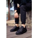 Shoecide CH253 CST Mirror Non Siyah Renk Kalın Taban Erkek Günlük Ayakkabı