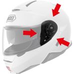 Shoei Cns-3 Kask Yan Kapak Set (Neotec 2) - Beyaz