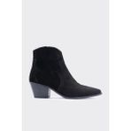 Shoemark Glam Siyah Süet Deri Western Kadın Bot