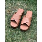 Shoemark Luna Taba Deri Kadın Terlik