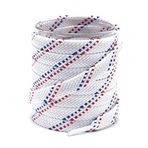 Shoemate Spor Ayakkabı ve Atletik Ayakkabılar için Şık Kalın Düz 1,7 cm Ayakkabı Bağcıkları, Ayakkabı İpleri, 10 Beyaz/Kırmızı/Kraliyet Mavisi, 27"(69cm)